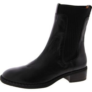 Gentle Souls Sleek Black Leather Booties